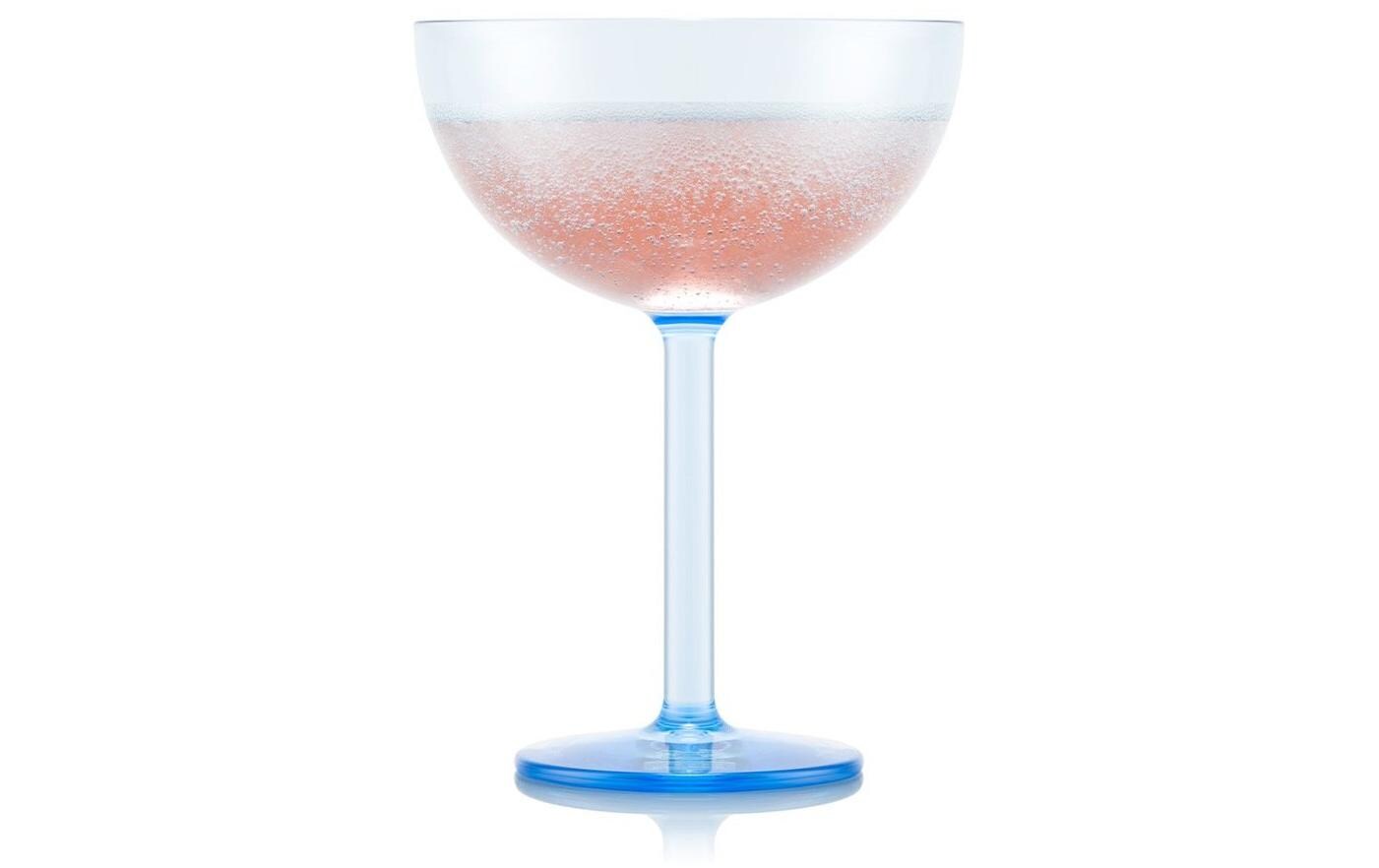 Outdoor-Champagnerglas Oktett 280 ml, Blau, 4 StückChampagner-Coupégläser für draussen