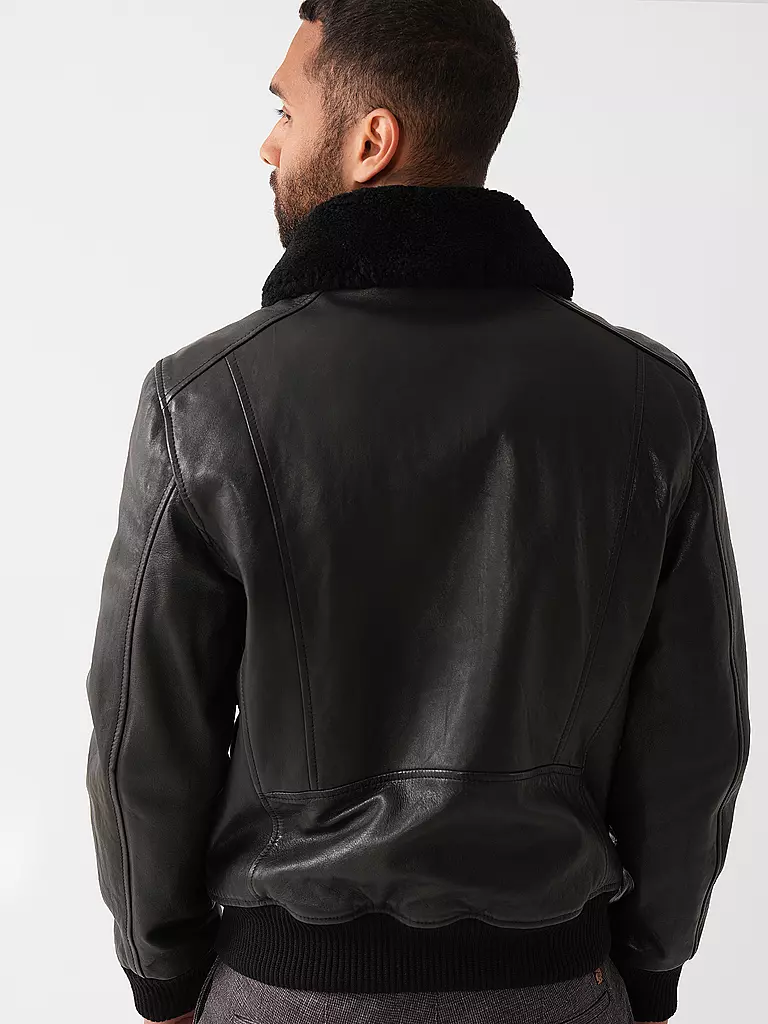 JOOP Lederjacke AVIATOR AVIA schwarz