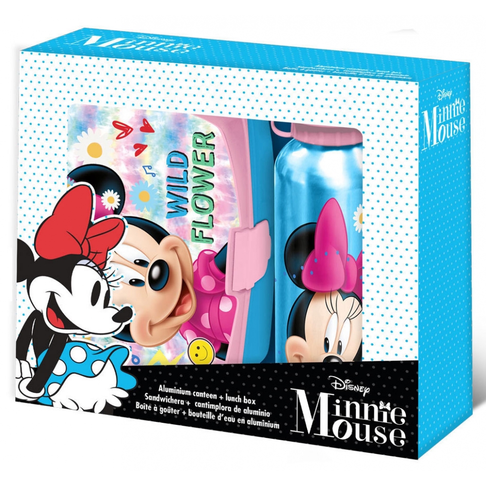 Conjunto de lancheira e garrafa da Minnie Mouse