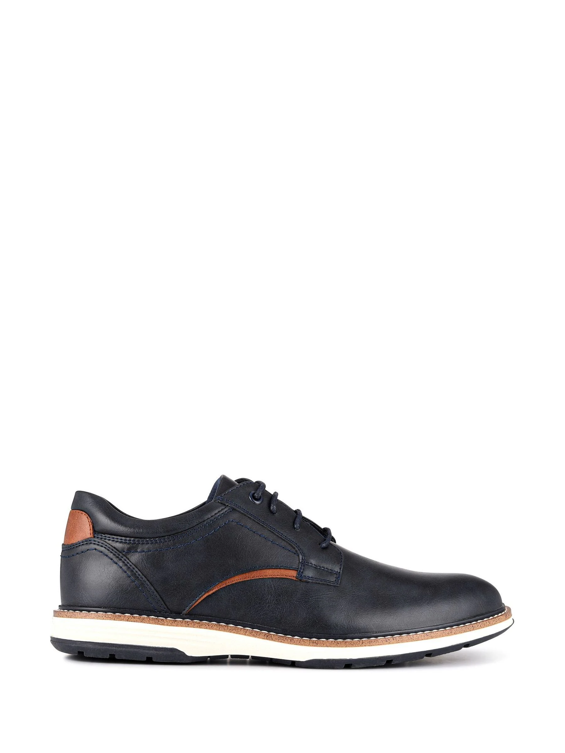 Blauw - Pavers Wide Fit Lace-Up Casual Shoes