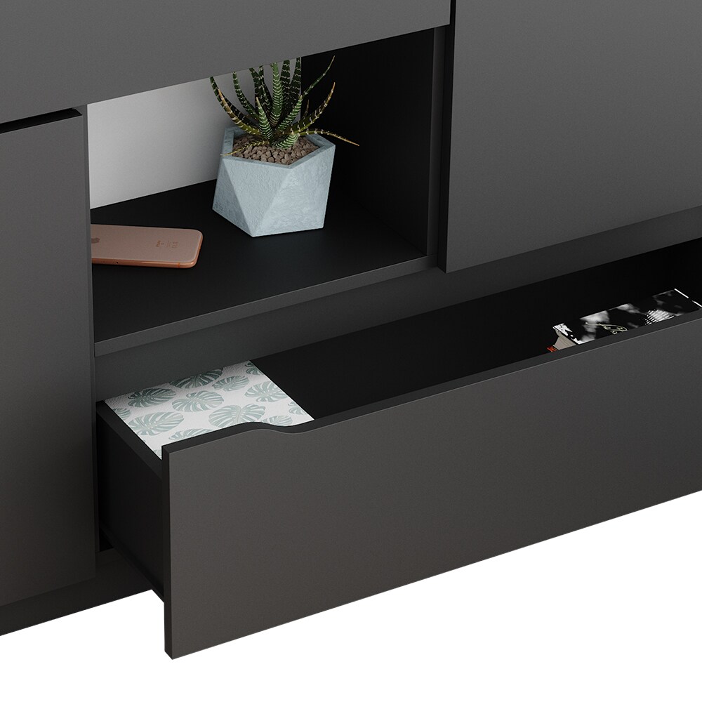 Vicco Sideboard Kommode Mehrzweckschrank Ruben Anthrazit 120 cm 4 Schubladen Schrank
