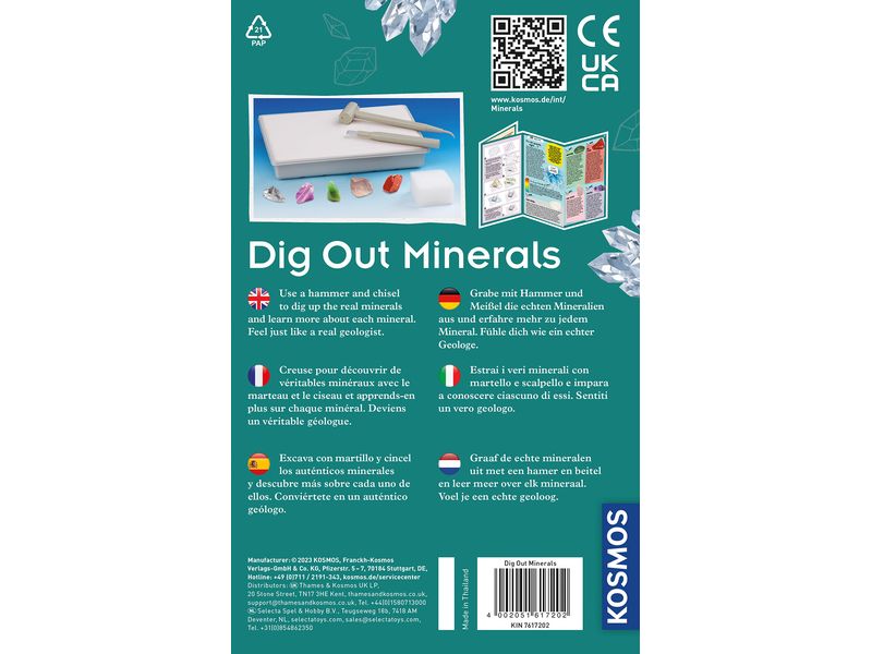 Kosmos Experimentierkasten Dig Out Minerals Multilingual Echte Mineralien ausgraben