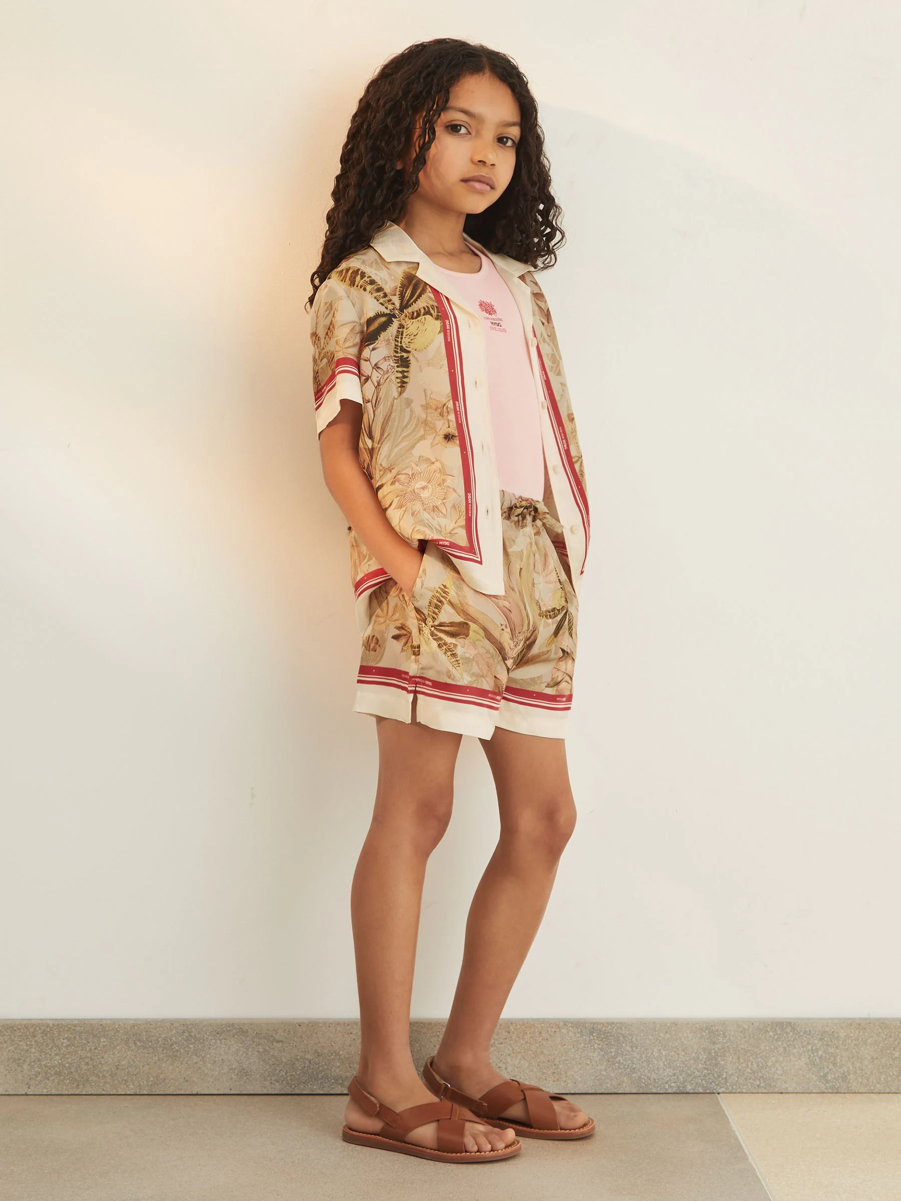 Reiss Sammie Reiss | NYBG Satijnen shorts met bloemenprint