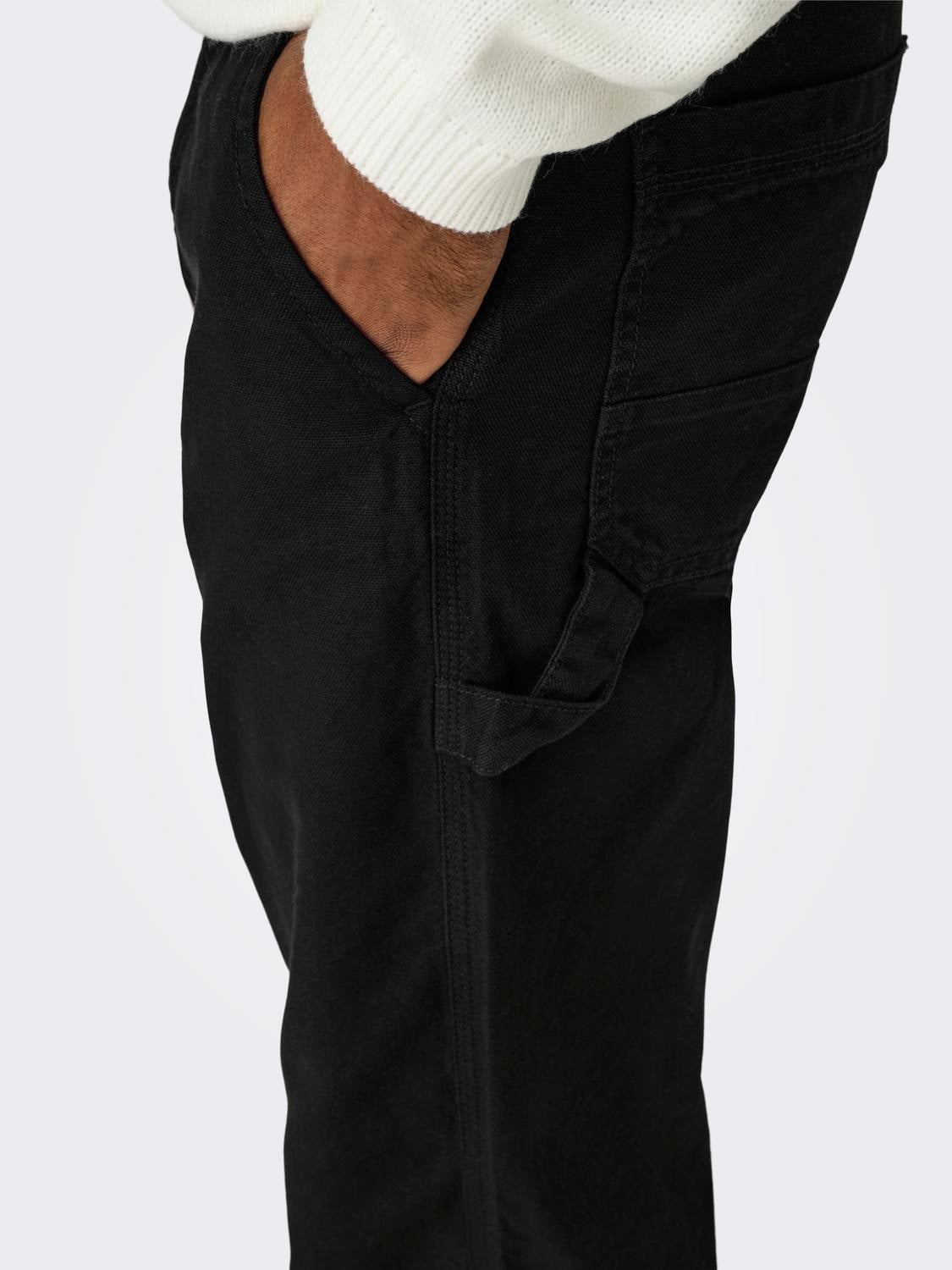 ONSEDGE Gerade geschnitten Hose Black