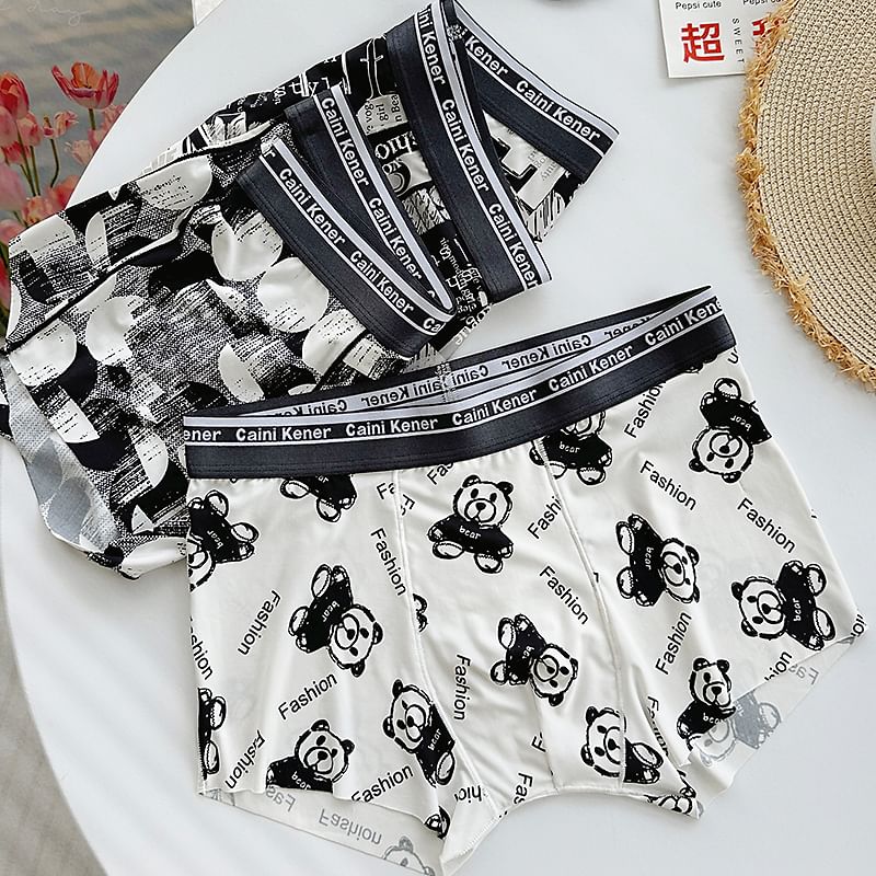 Pancherry - Cartoon Print Boxershorts / Set