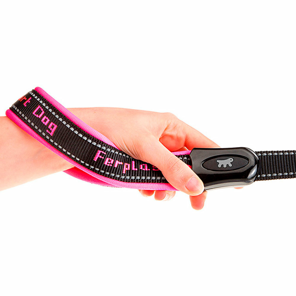 Ferplast laisse pour chiens en nylon sport dog matic g20/120, innovant mousqueton avec mécanisme magnétique, rembourrage souple,