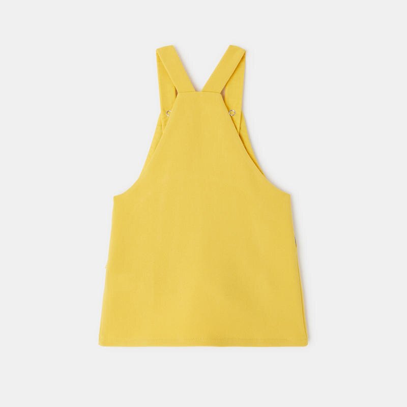 Robe à bretelles papillon jaune bébé fille Jaune