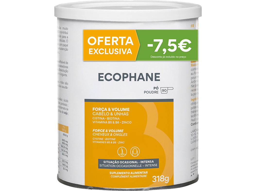 SUPLEMENTO BIORGA ECOPHANE PÓ 318G -7.5 DESCONTO