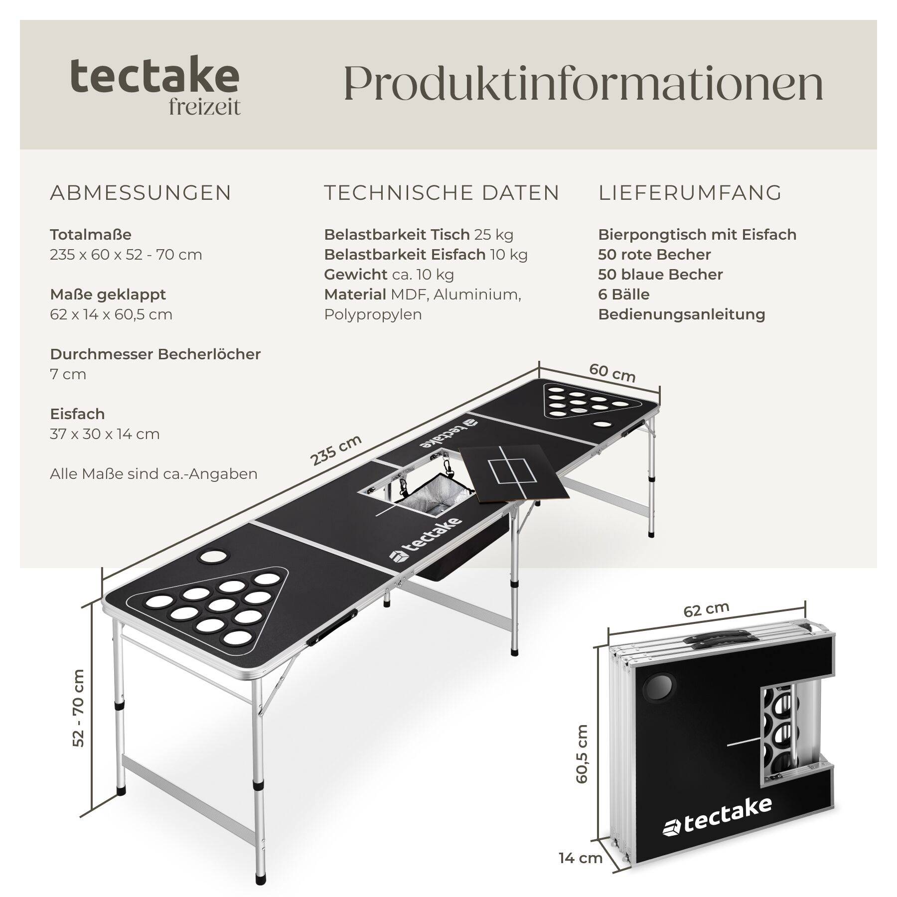Bierpong-Tisch Beer Ball Blitz