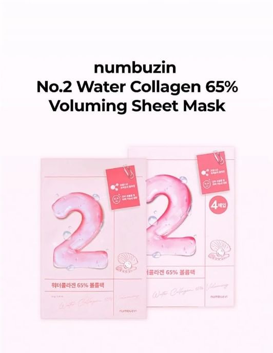 numbuzin - Nr. 2 Water Collageen 65% Volumiserend Sheet Masker