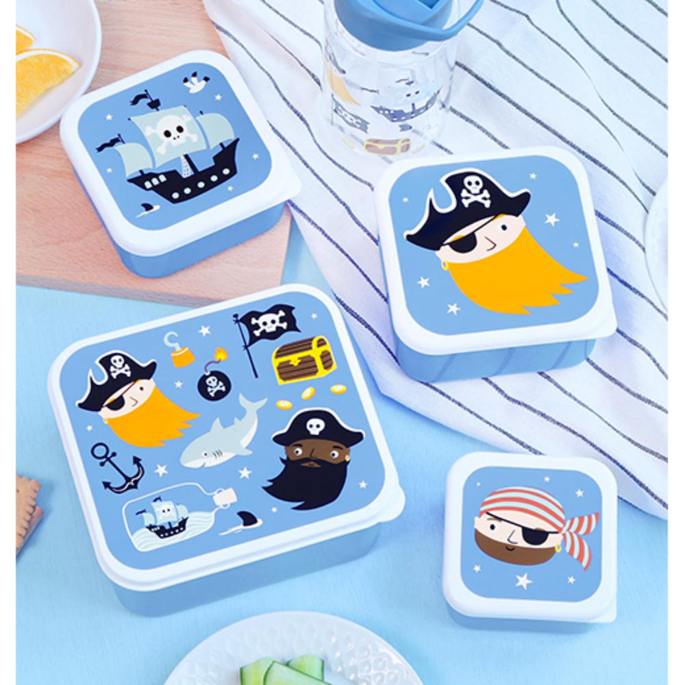 Køb A Little Lovely Company Pirates Lunch & Snack Box Set