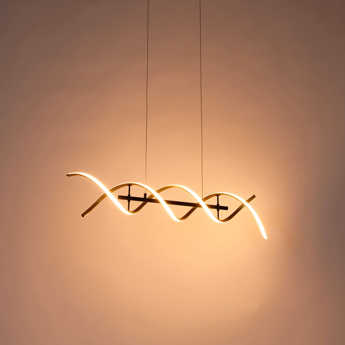 Hanglamp goud incl. LED 3-staps dimbaar in kelvin - Henk