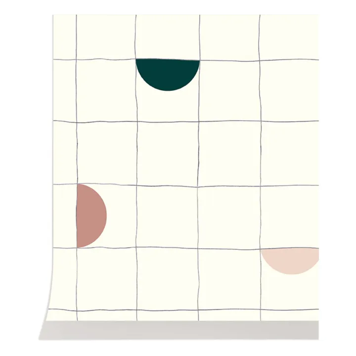 Season Paper Papier peint Lune | Vert émeraude