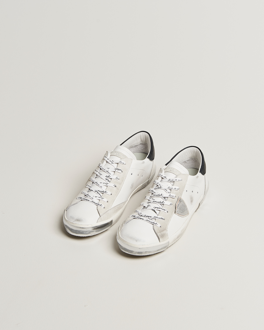 Philippe Model Prsx Low Top Leather Sneakers White/Silver