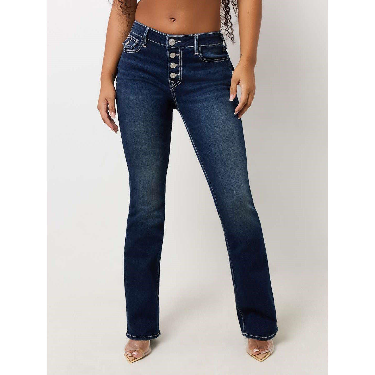 True Religion TR Buttoned Front Jeans Womens