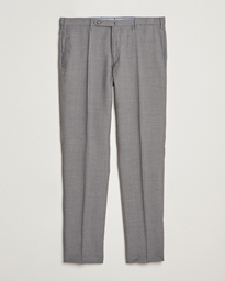 Incotex Slim Fit Super 100s Wool Trousers Light Grey