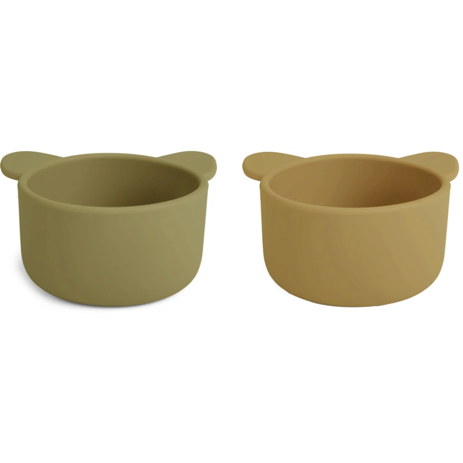 nuuroo Snack-Schüsseln Rosa Koala 2-teilig, Olive greenDusty yellow