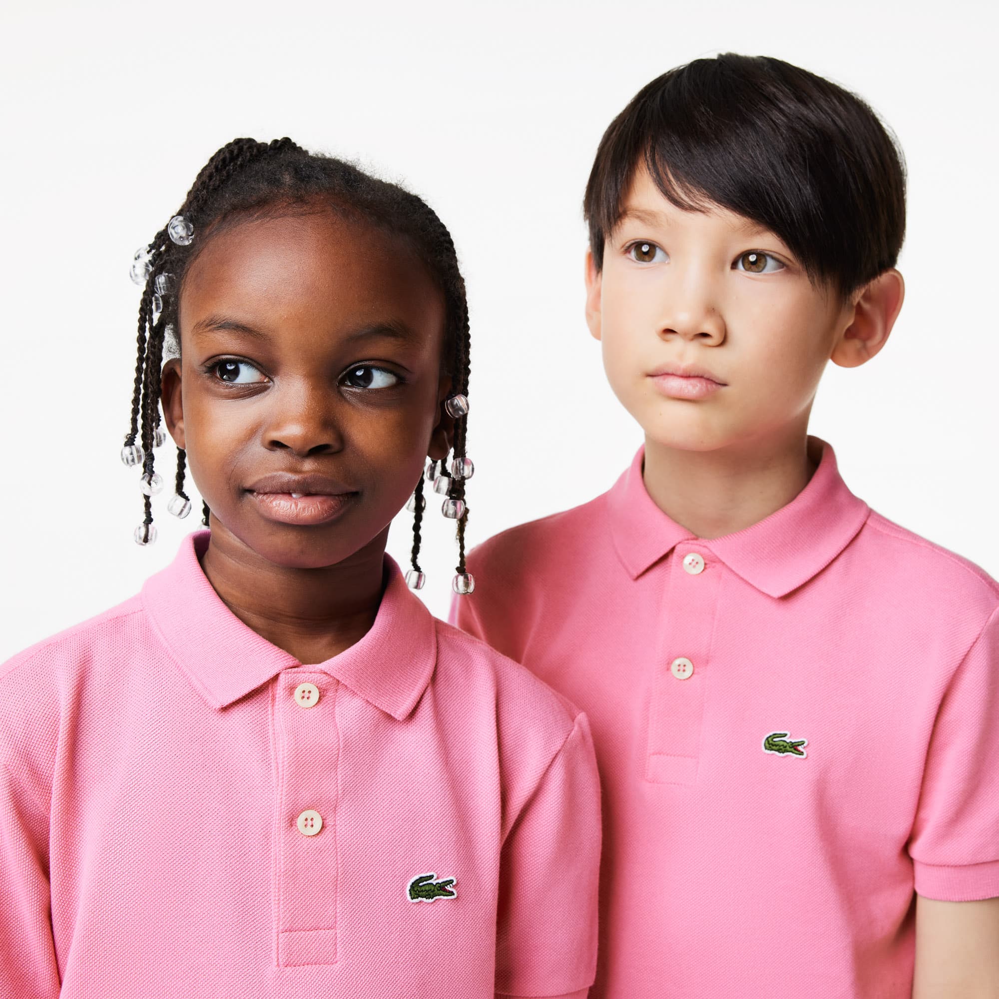 Polo enfant Lacoste regular fit en petit piqué uni Polos - Rose - Lacoste - Enfant