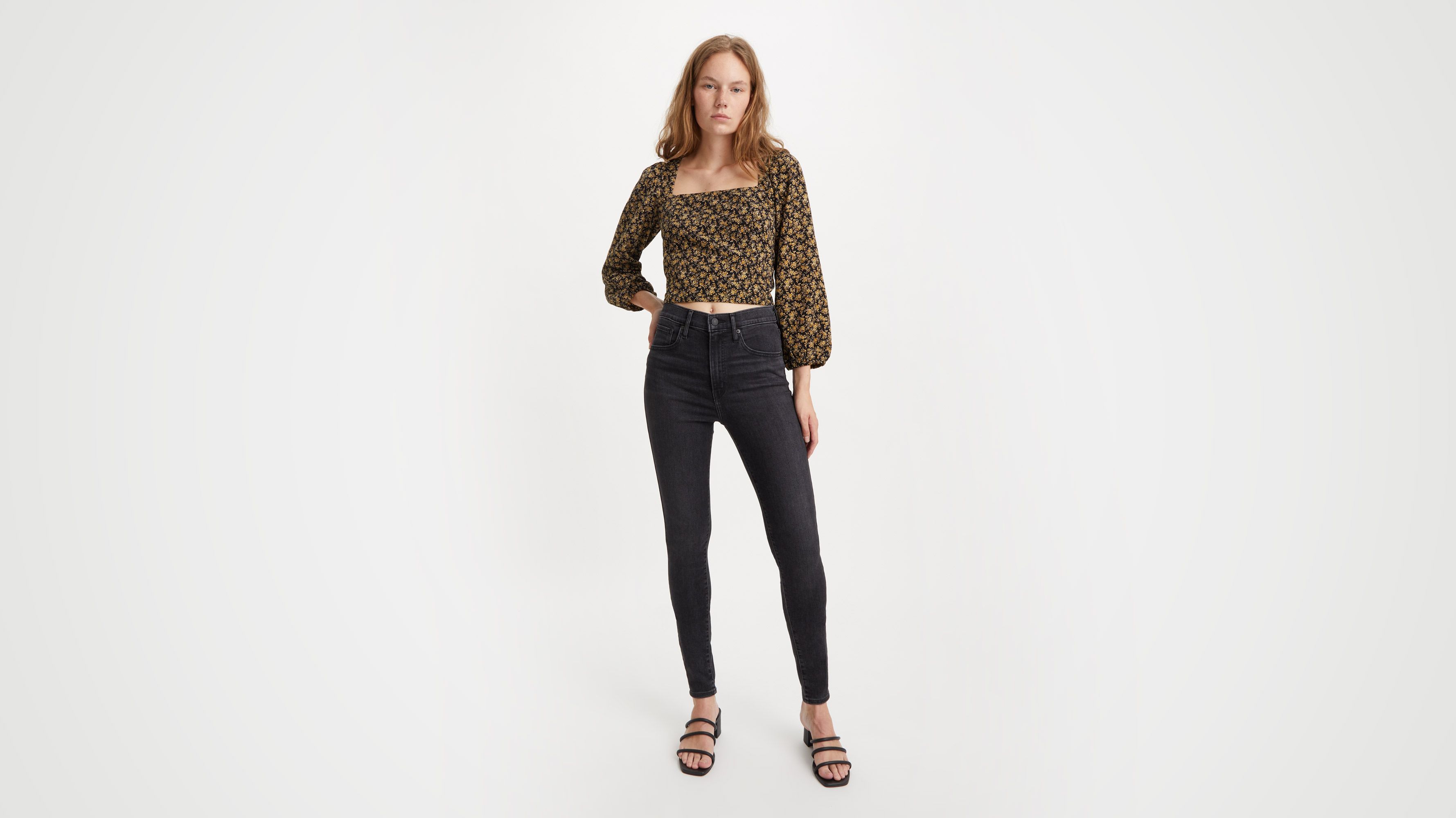 Jean Mile High Super Skinny - Black Ground - Noir