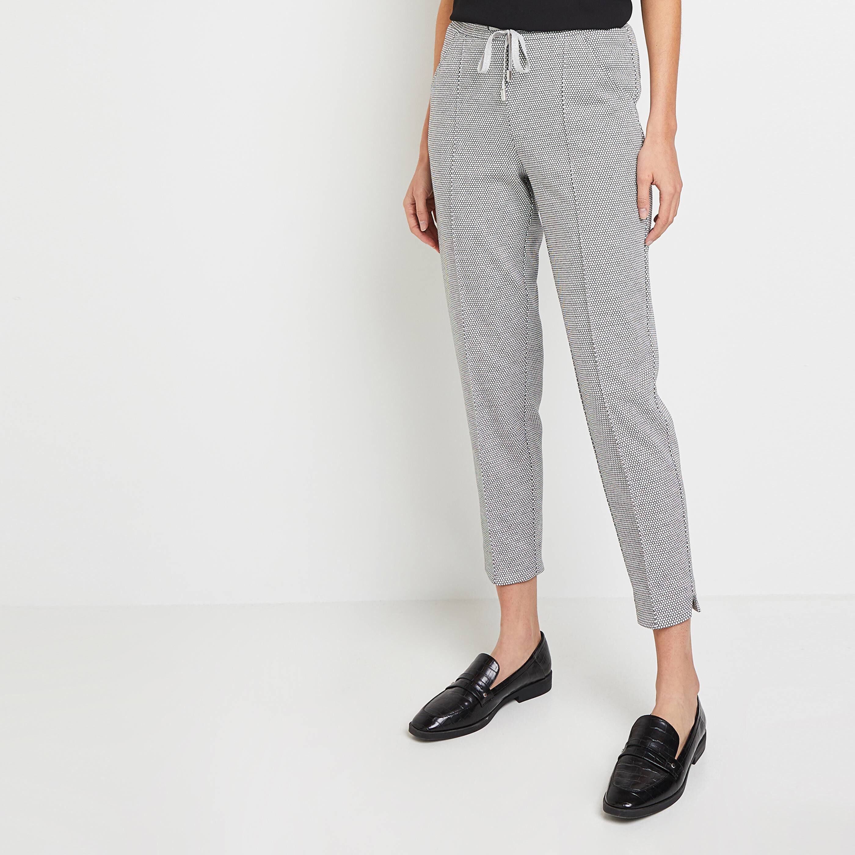Pantalon en maille femme - GRIS