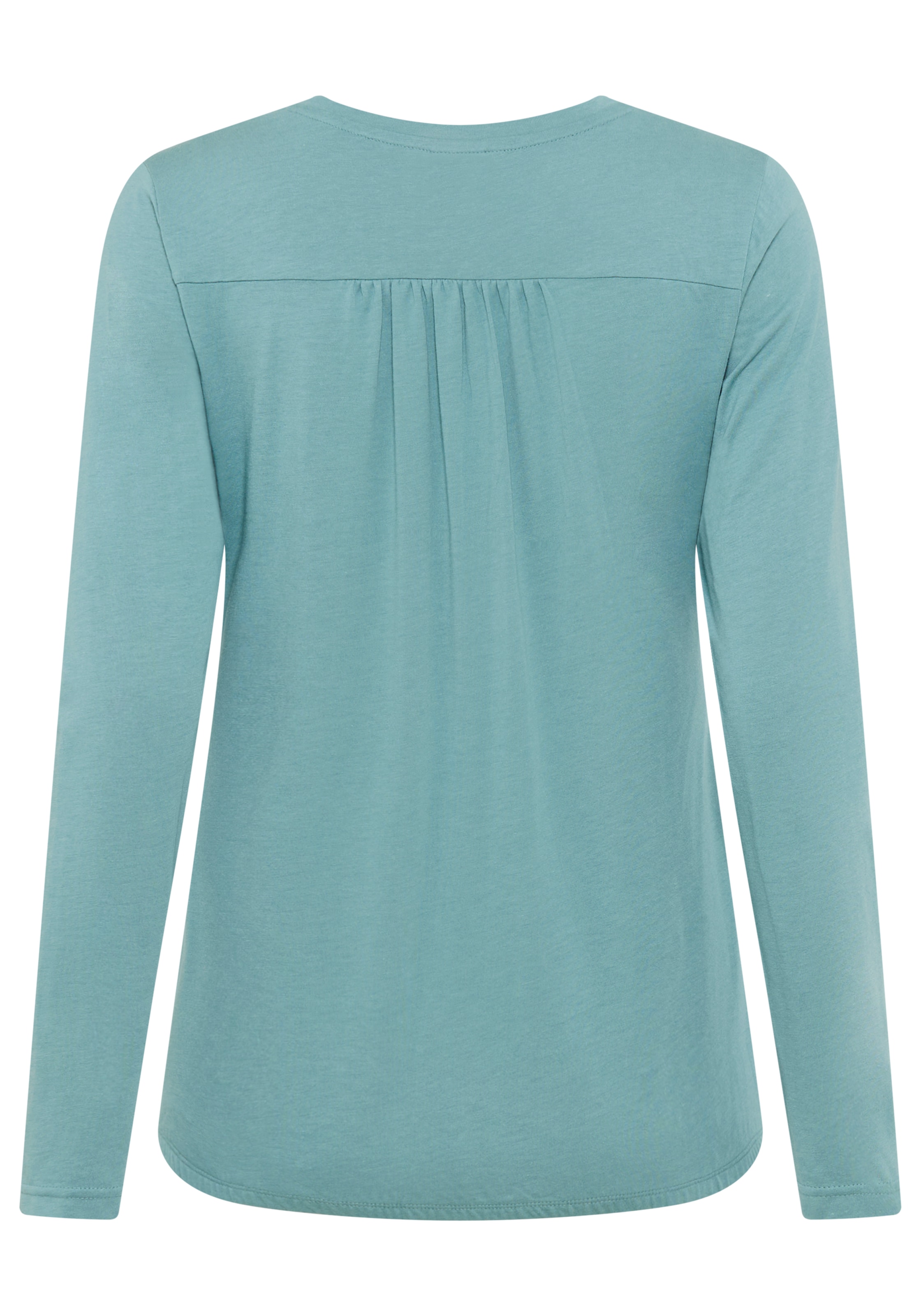KangaROOS Langarmshirt , mit Knopfleiste und süssen Details