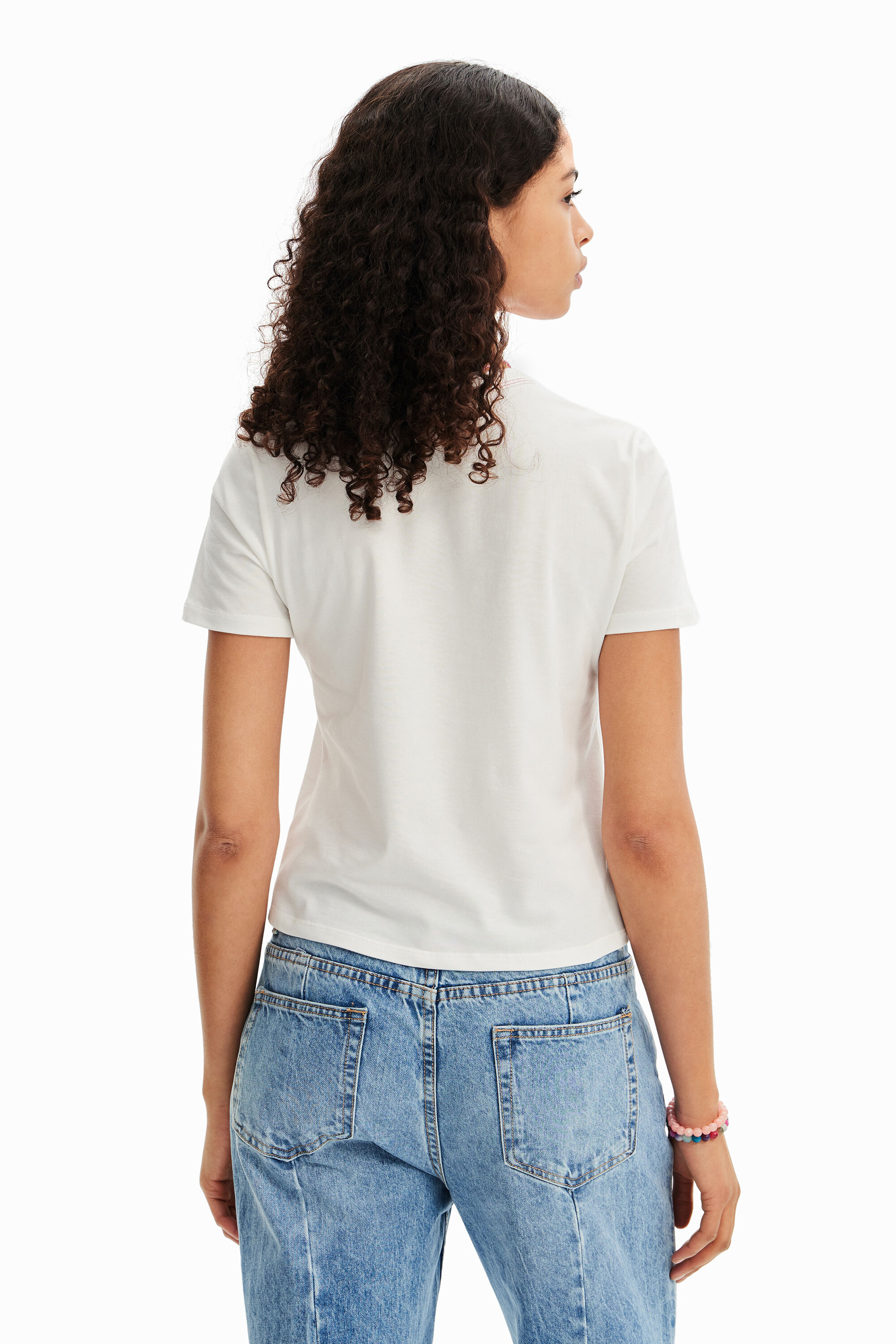 T-shirt manches courtes fleur