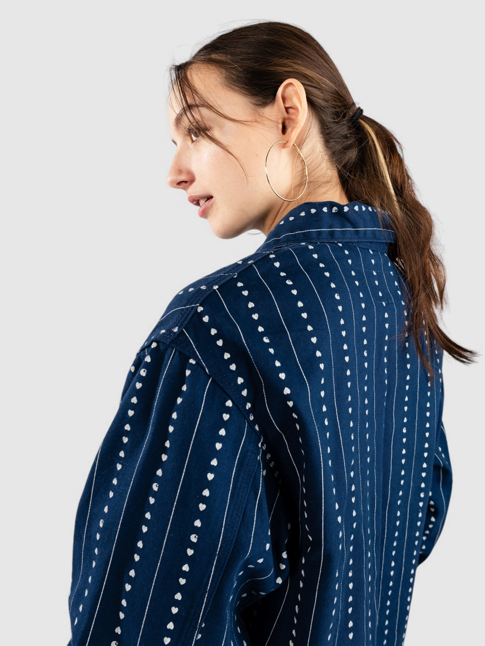 Carhartt WIP Drewe Jacket heart c pinstrink/nat/rin