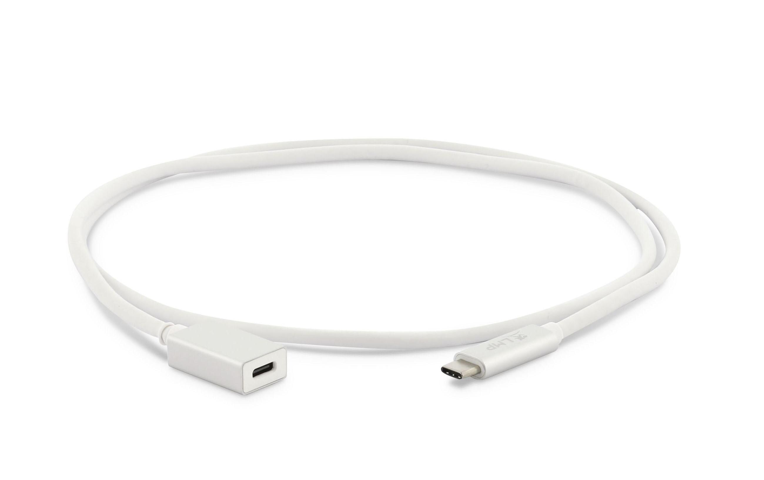 USB 3.1 Adapter USB C – USB C 1 m Verlängerung SilberUSB-Adapter