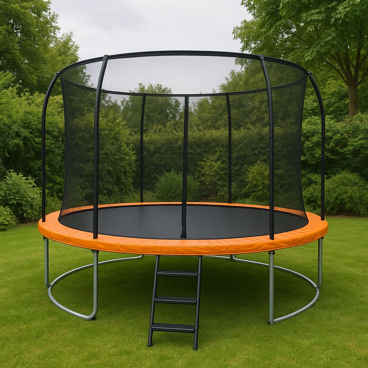 Rundes Trampolin Ø 305 cm mit Sicherheitsnetz und Leiter