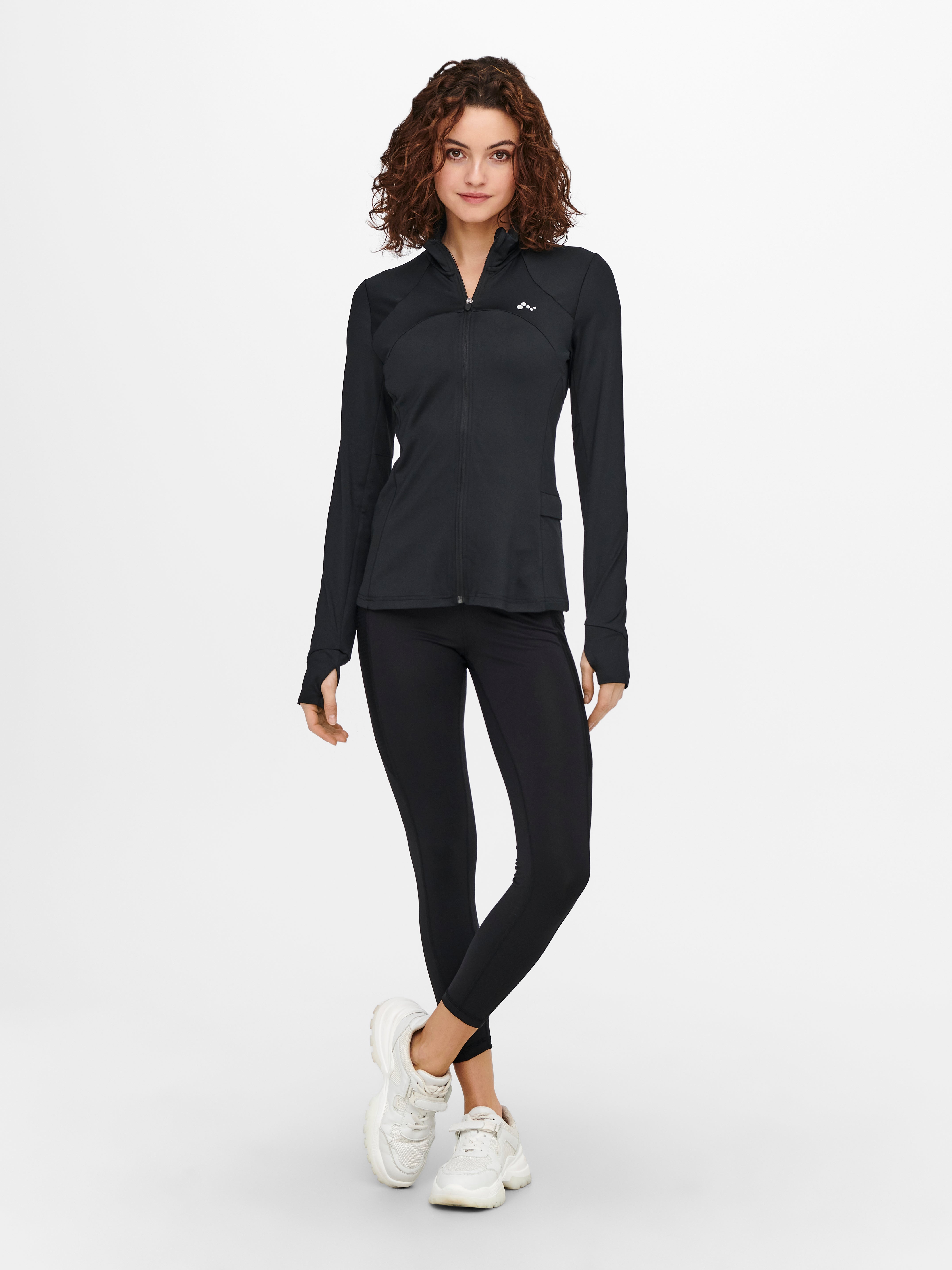 ONPOBIA Hohe Taille Enger Schnitt Sportleggings Black