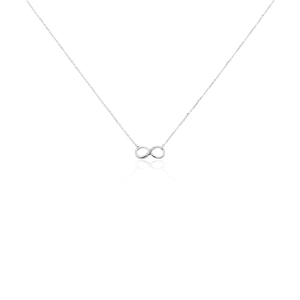 Collier Cleena Or Blanc Diamant