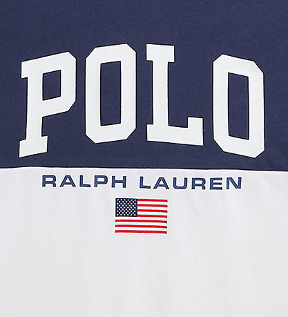 Polo Ralph Lauren T-shirt - Ringer - Hvid/Navy