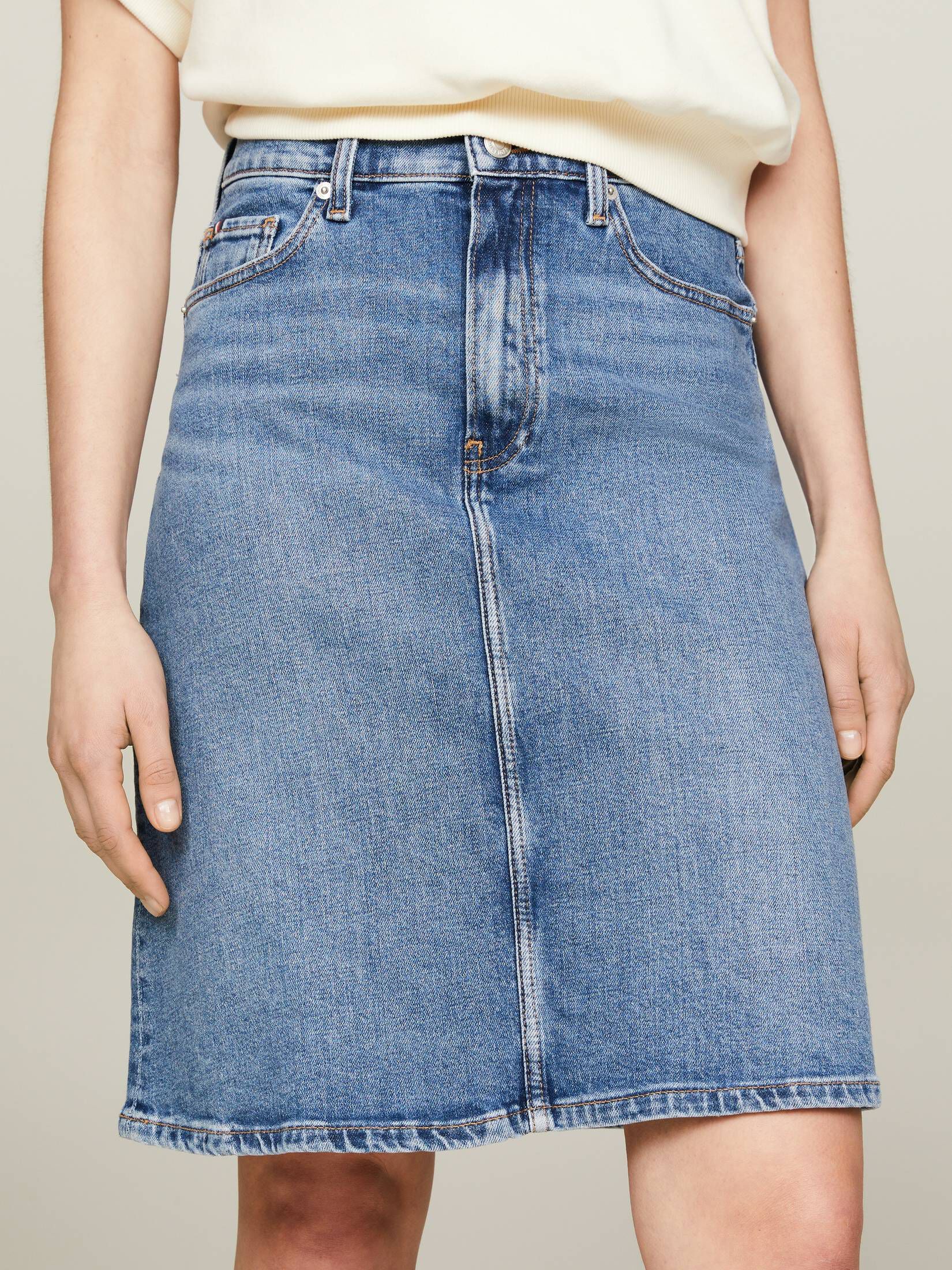 Tommy Hilfiger| Damen Jeansrock DNM A-LINE SKIRT