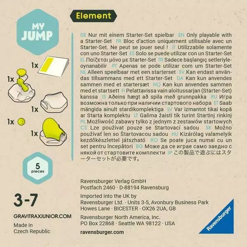 Ravensburger - GraviTrax Junior Element - Knikkerbaan - Jump