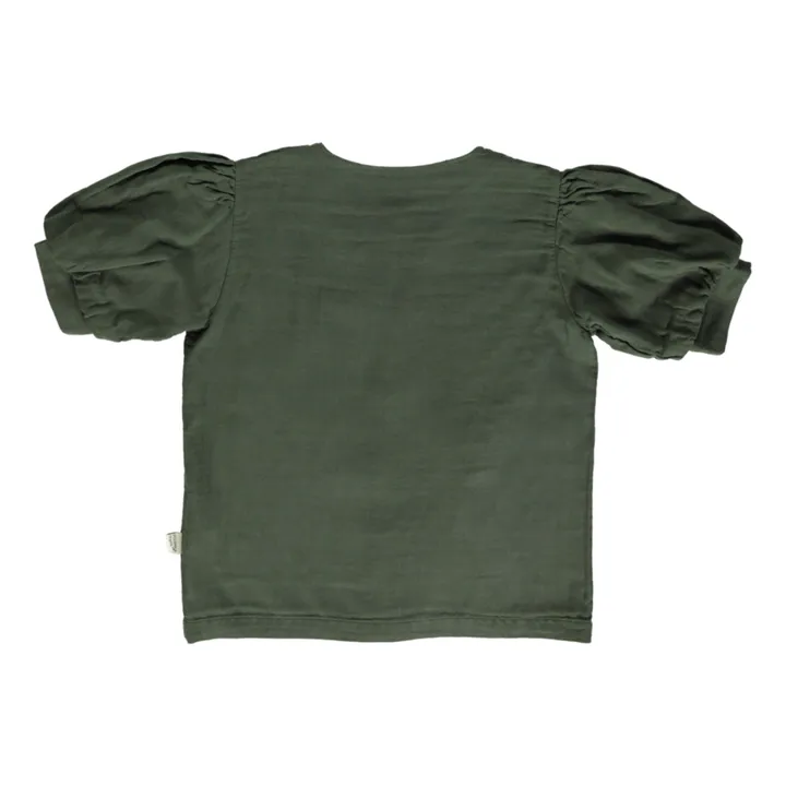Poudre Organic Blouse Double Gaze de Coton Bio Poire | Vert foncé