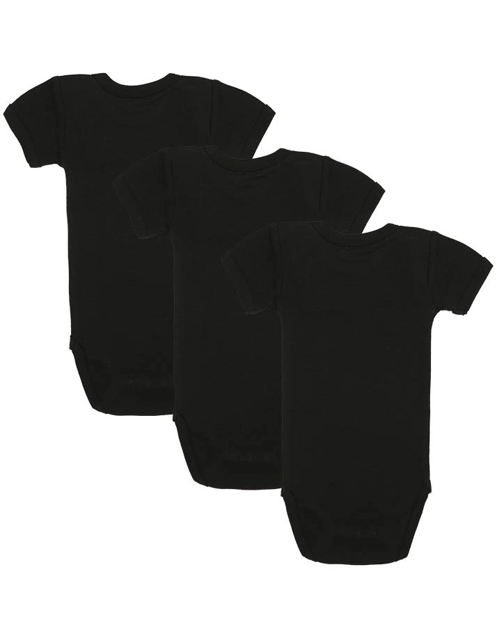 Kurzarm-Body NBMBODY – SOLID 3er-Pack in schwarz