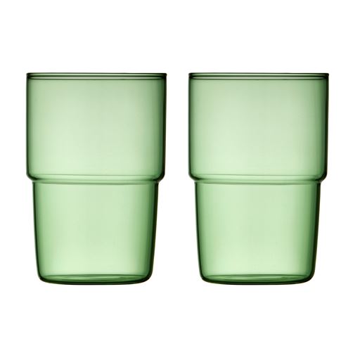 Lyngby Glas Torino 2-pak Drikkeglas, Grøn, 40 cl