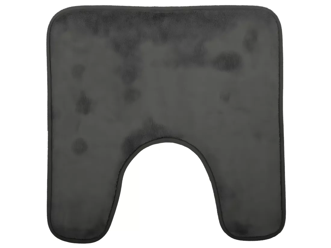 Tapis contour WC mémoire de forme Gris 48 x 48 cm