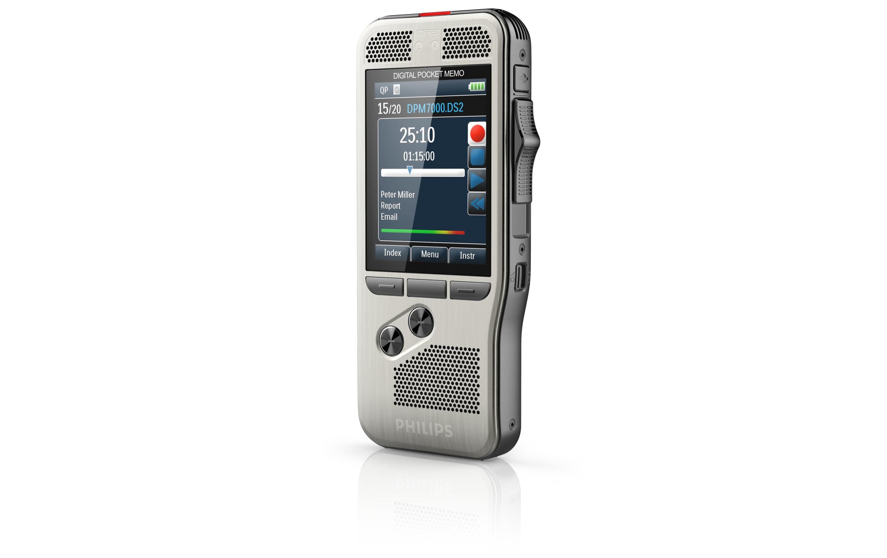 Diktiergerät Digital Pocket Memo DPM7200<br>Digitales Diktiergerät mit konfigurierbarem 4-Positions-Schiebeschalter