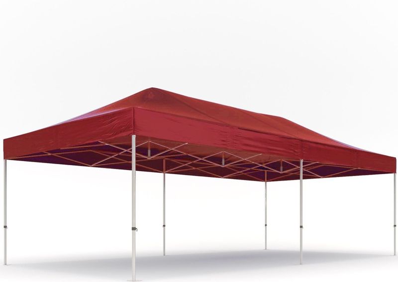 Easy up - Partytent - Rood - 4x8m - Professional - PVC gecoat polyester