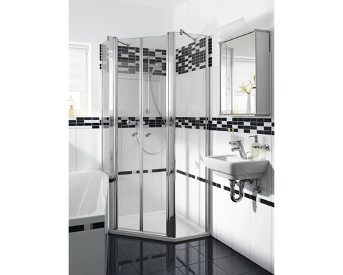 Jokey Entro spiegelkast, wit/aluminium, 50x74 cm, IP 20