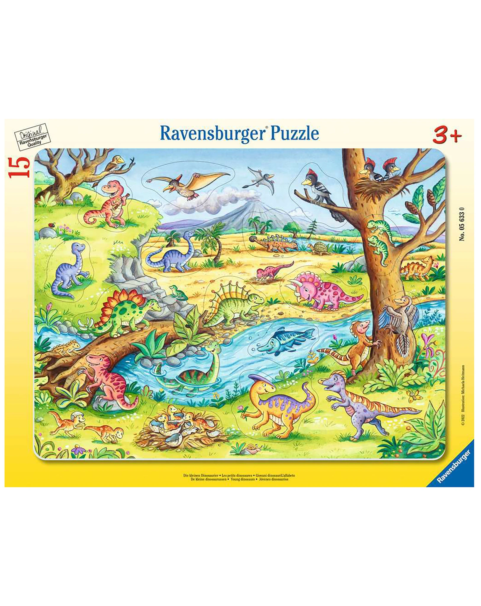 Rahmenpuzzle DIE KLEINEN DINOSAURIER 12-teilig