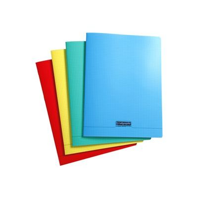 Calligraphe 8000 - Cahier polypro 24 x 32 cm - 192 pages - petits carreaux (5x5mm) - disponible dans différentes couleurs