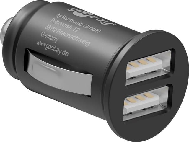 Goobay Dobbelt USB-biloplader (24 W)