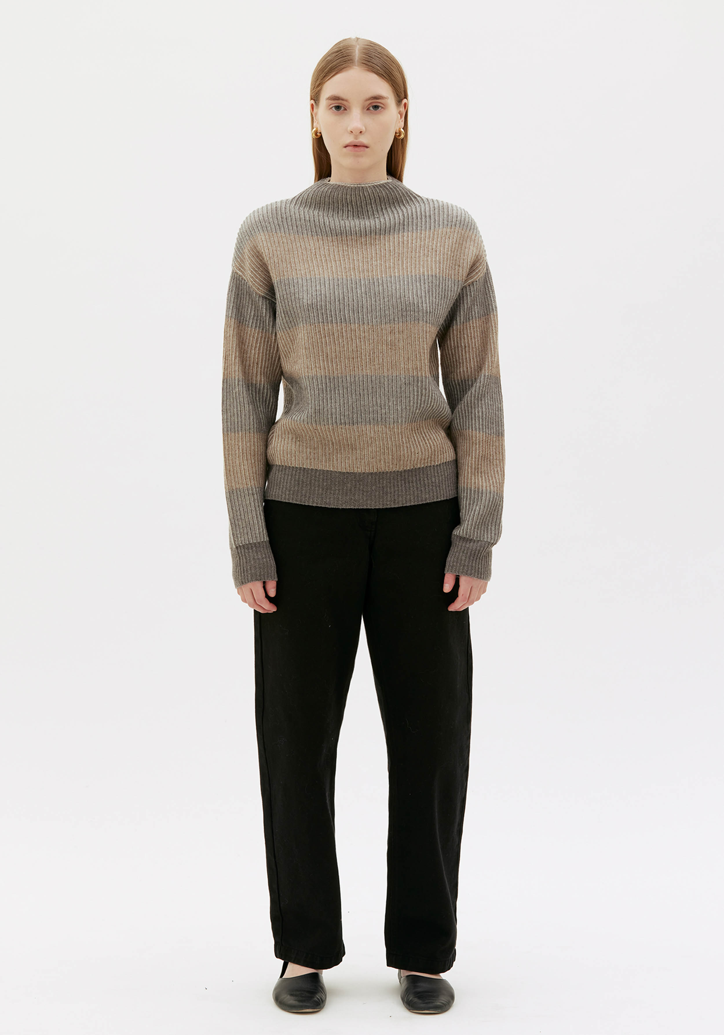 Maska Strickpullover Mitzi Oat Beige Multicolour