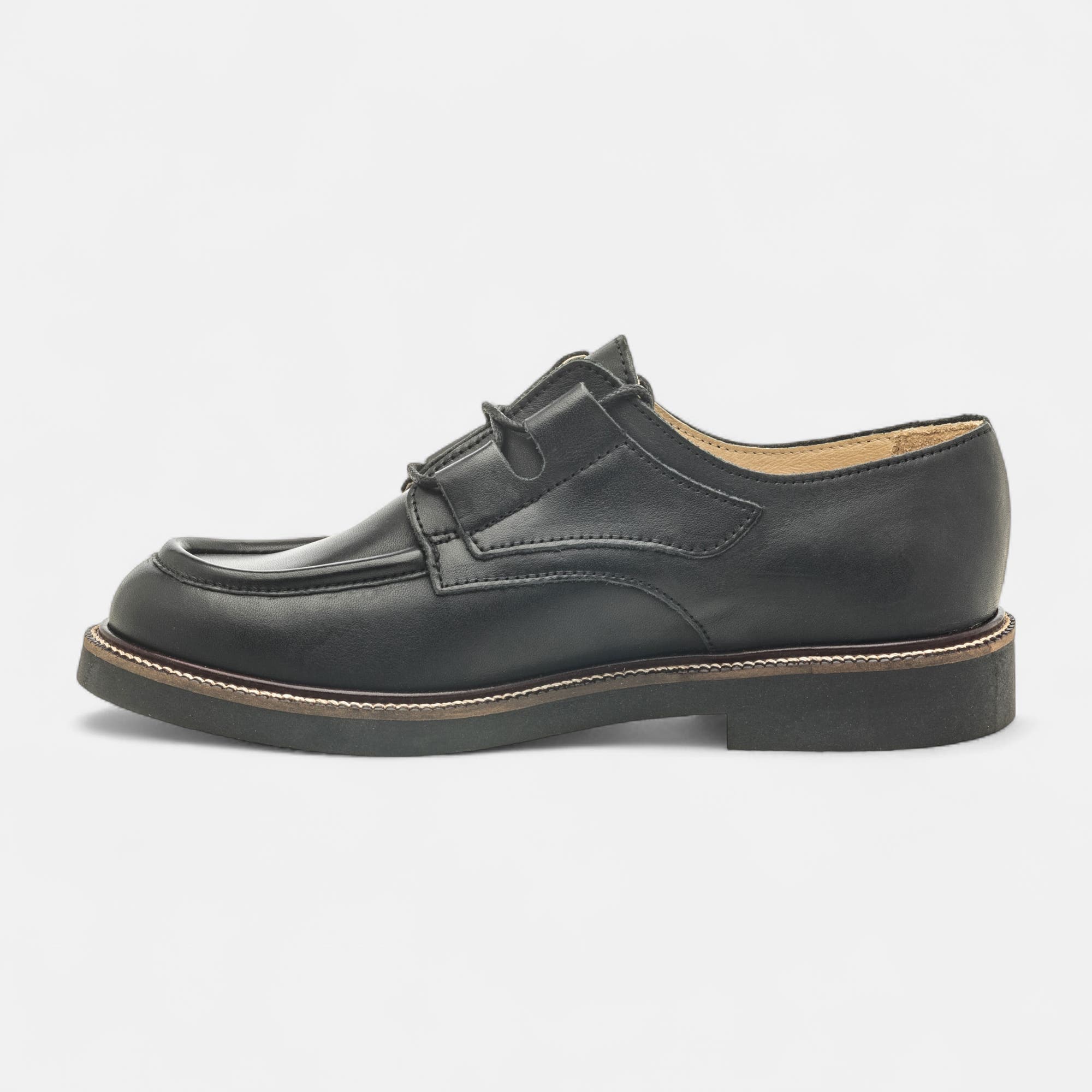Derbies Femme en cuir noir