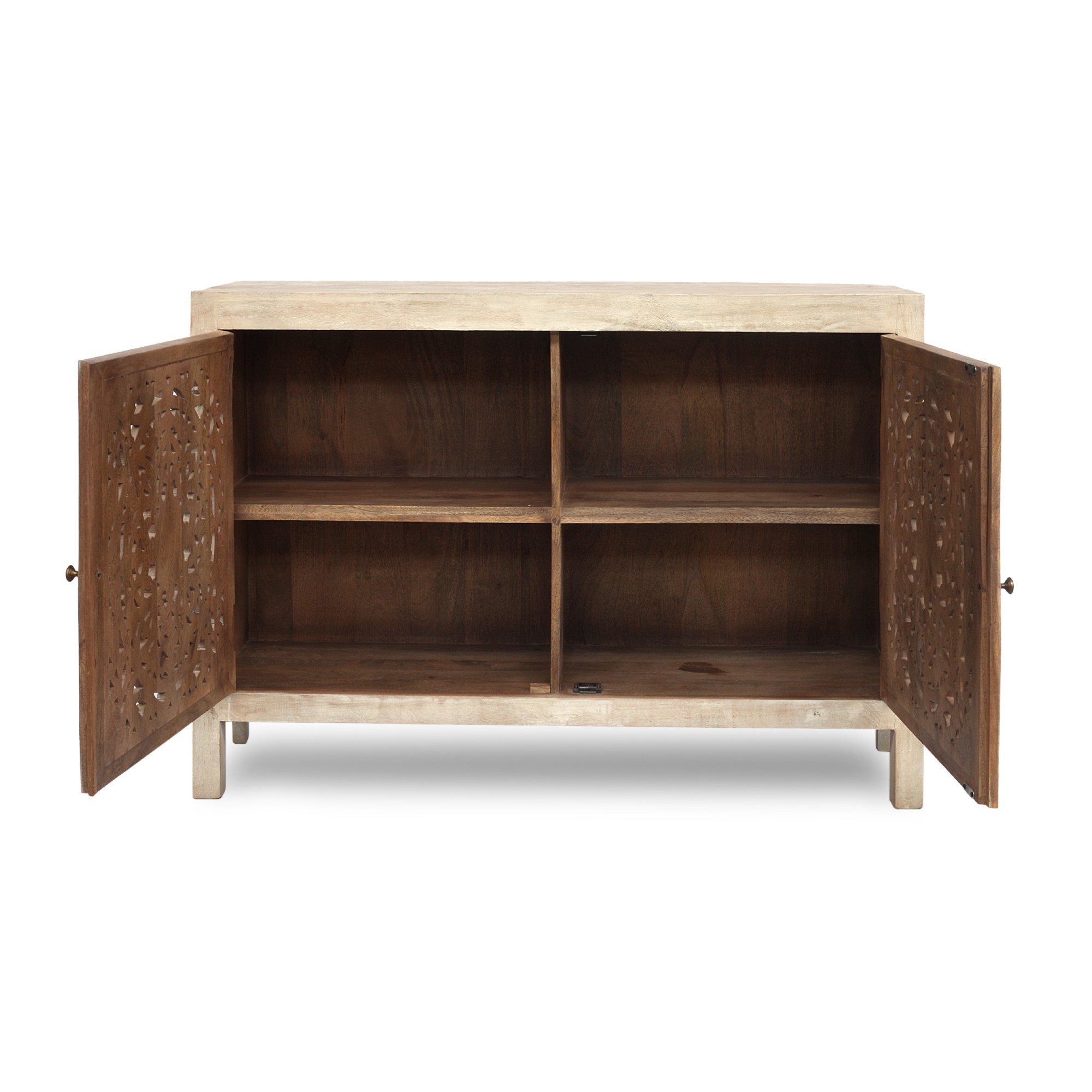 Sideboard 'Doubelle', weiß, B 130 cm, H 90 cm, L 40 cm von fischer's lagerhaus