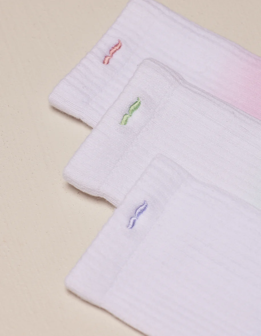 Pack de 3 Chaussettes - Fantaisie tie and dye lilas vert d'eau rose