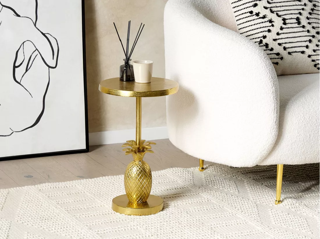 Table d'appoint dorée PANNOUVRE