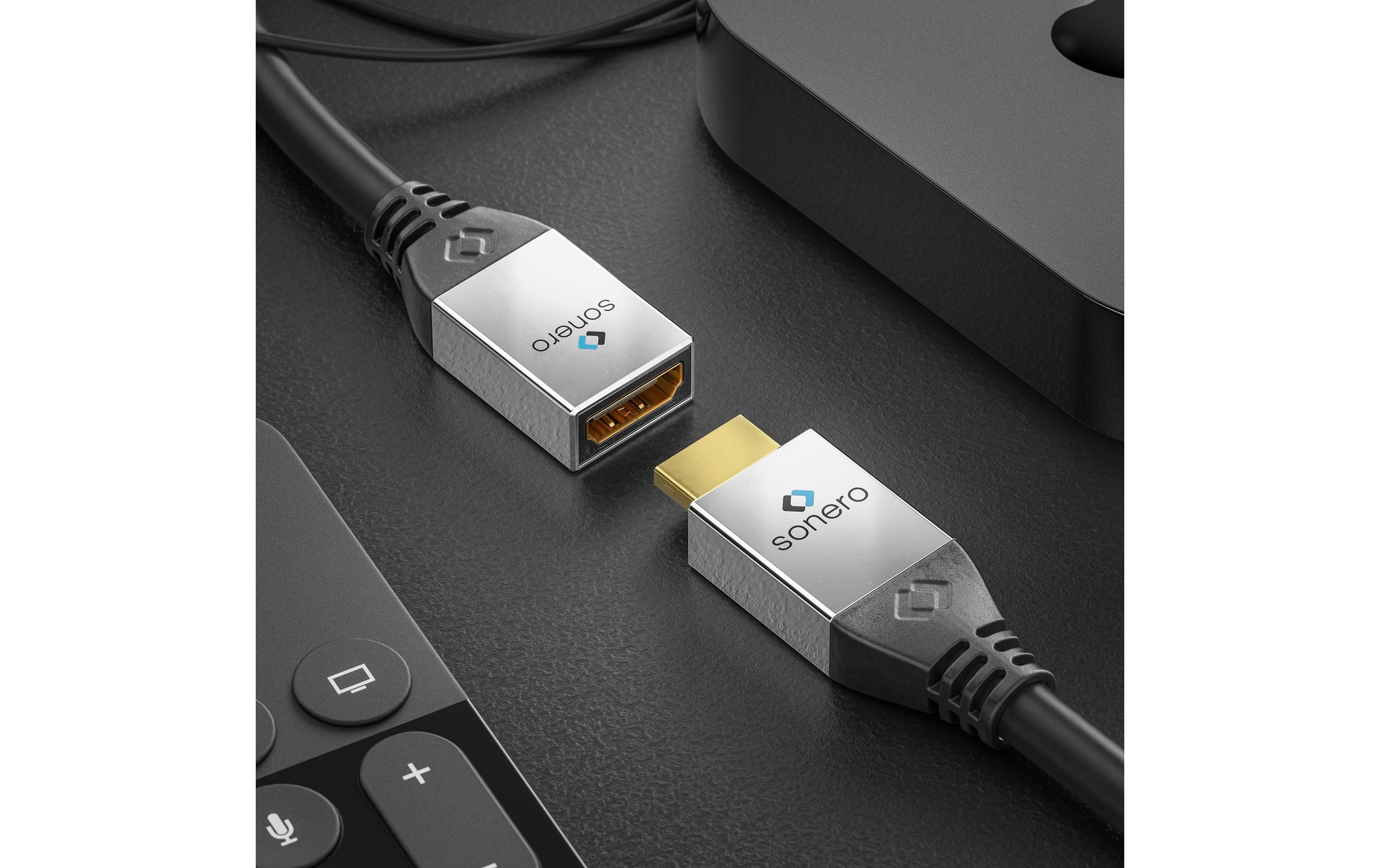 Adapterkabel 4K High Speed Mini-HDMI (HDMI-C) - HDMI4K High Speed Mini HDMI Portsaver Adapter mit Ethernet Kanal